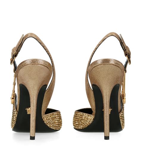 versace women's pumps|Versace safety pin heels.